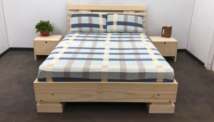 cama moderna de madera